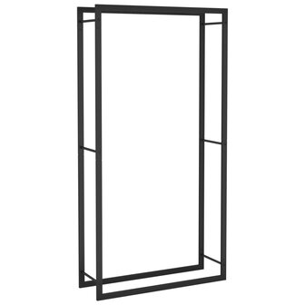 Haardhoutrek 80x28x154 cm staal matzwart 2