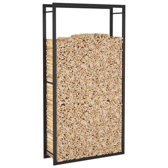 Haardhoutrek 80x28x154 cm staal matzwart 5