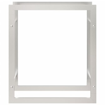 Haardhoutrek 50x28x56 cm roestvrij staal 4
