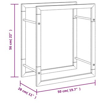 Haardhoutrek 50x28x56 cm roestvrij staal 7