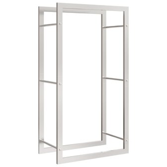 Haardhoutrek 50x28x94 cm roestvrij staal 2