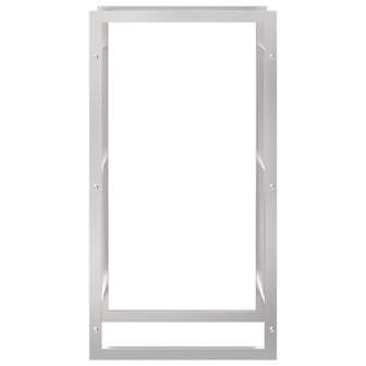 Haardhoutrek 50x28x94 cm roestvrij staal 4