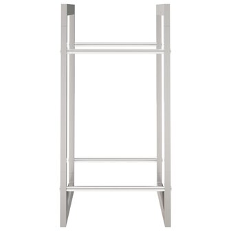 Haardhoutrek 80x28x86 cm roestvrij staal 5