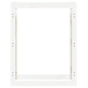 Haardhoutrek 80x25x100 cm massief grenenhout wit 5