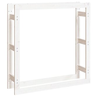 Haardhoutrek 100x25x100 cm massief grenenhout wit 2