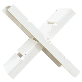 Houtblokhouder 47x39,5x48 cm massief grenenhout wit 2