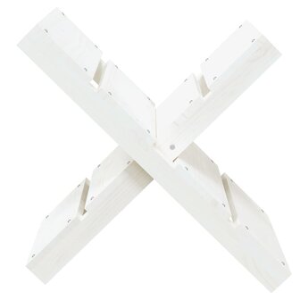 Houtblokhouder 47x39,5x48 cm massief grenenhout wit 5