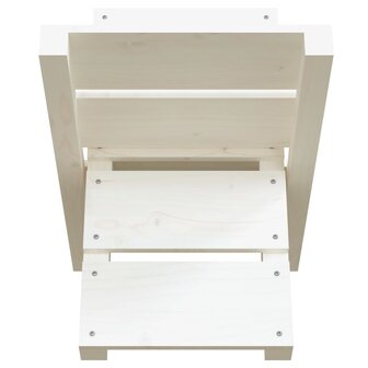 Houtblokhouder 47x39,5x48 cm massief grenenhout wit 6