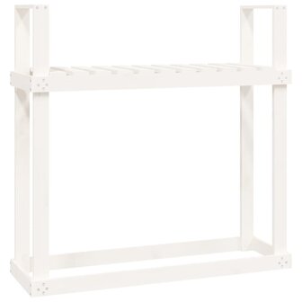 Haardhoutrek 110x35x108,5 cm massief grenenhout wit 2