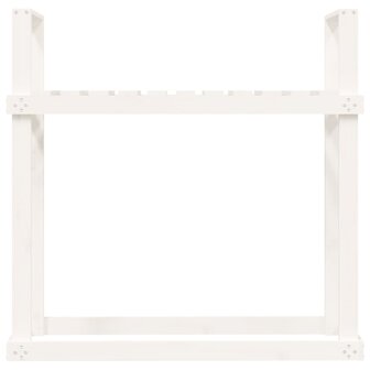 Haardhoutrek 110x35x108,5 cm massief grenenhout wit 5