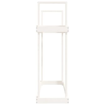 Haardhoutrek 110x35x108,5 cm massief grenenhout wit 6
