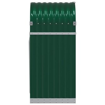 Haardhoutopslag 40x45x100 cm gegalvaniseerd staal groen 5