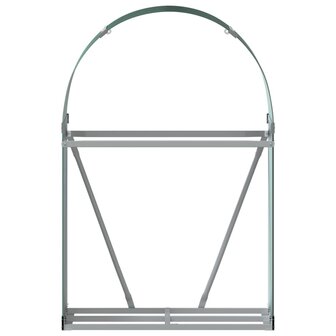Haardhoutopslag 80x45x120 cm gegalvaniseerd staal groen 4