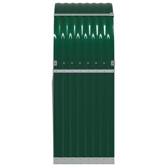 Haardhoutopslag 80x45x120 cm gegalvaniseerd staal groen 5