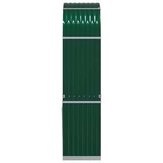 Haardhoutopslag 80x45x190 cm gegalvaniseerd staal groen 5