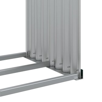 Haardhoutopslag 120x45x210 cm gegalvaniseerd staal groen 8