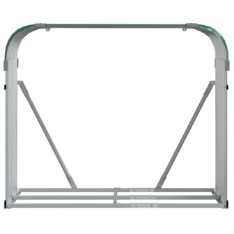 Haardhoutopslag 120x45x100 cm gegalvaniseerd staal groen 4