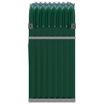 Haardhoutopslag 120x45x100 cm gegalvaniseerd staal groen 5