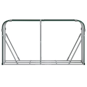 Haardhoutopslag 180x45x100 cm gegalvaniseerd staal groen 4