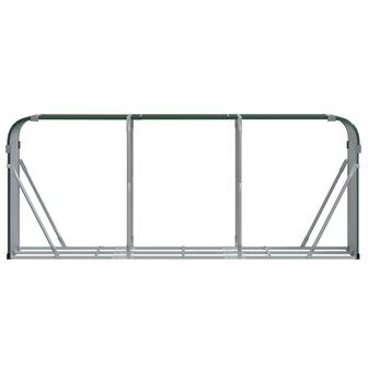 Haardhoutopslag 234x45x100 cm gegalvaniseerd staal groen 4