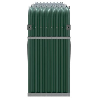 Haardhoutopslag 234x45x100 cm gegalvaniseerd staal groen 5