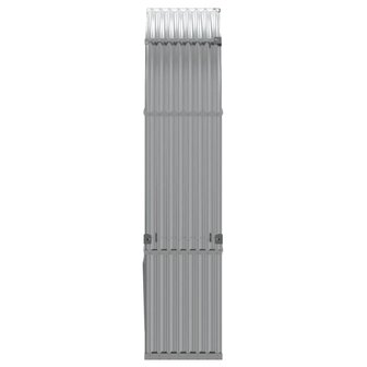 Haardhoutopslag 120x45x210 cm gegalvaniseerd staal lichtgrijs 5