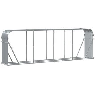 Haardhoutopslag 300x45x100 cm gegalvaniseerd staal lichtgrijs 6