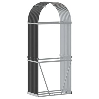 Haardhoutopslag 80x45x190 cm gegalvaniseerd staal antraciet 6