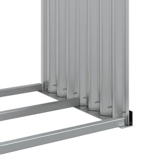 Haardhoutopslag 120x45x100 cm gegalvaniseerd staal antraciet 8