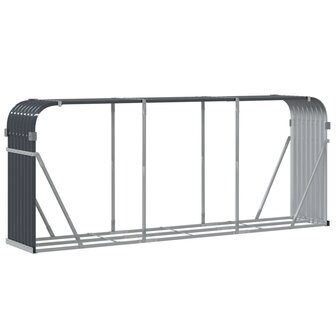 Haardhoutopslag 234x45x100 cm gegalvaniseerd staal antraciet 6