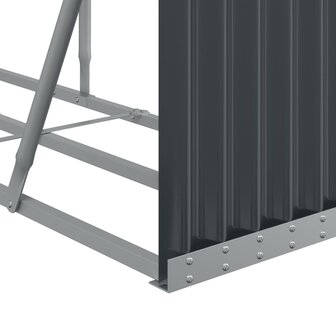 Haardhoutopslag 234x45x100 cm gegalvaniseerd staal antraciet 7
