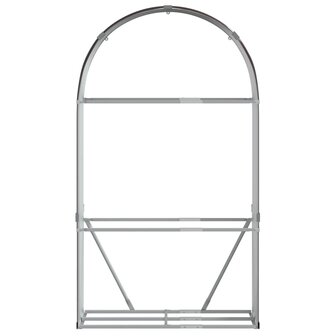 Haardhoutopslag 120x45x210 cm gegalvaniseerd staal bruin 4