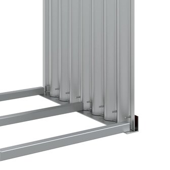 Haardhoutopslag 120x45x100 cm gegalvaniseerd staal bruin 8