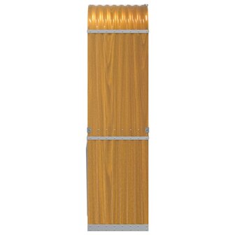 Haardhoutopslag 40x45x170 cm gegalvaniseerd staal lichtbruin 5