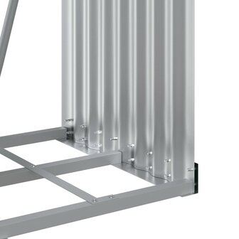 Haardhoutopslag 40x45x170 cm gegalvaniseerd staal lichtbruin 8
