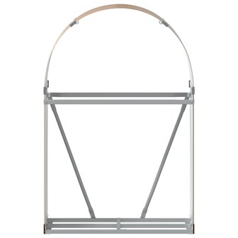 Haardhoutopslag 80x45x120 cm gegalvaniseerd staal lichtbruin 4