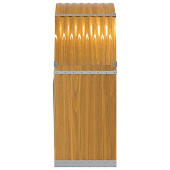 Haardhoutopslag 80x45x120 cm gegalvaniseerd staal lichtbruin 5