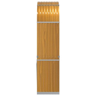 Haardhoutopslag 80x45x190 cm gegalvaniseerd staal lichtbruin 5