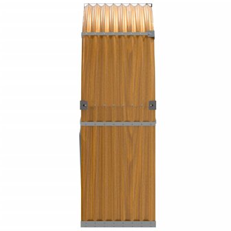 Haardhoutopslag 120x45x140 cm gegalvaniseerd staal lichtbruin 5