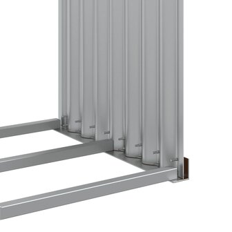 Haardhoutopslag 120x45x140 cm gegalvaniseerd staal lichtbruin 8