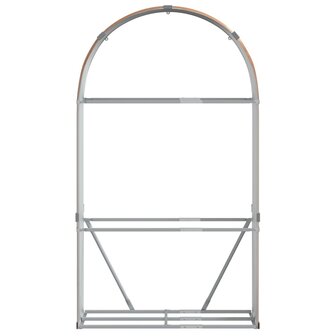 Haardhoutopslag 120x45x210 cm gegalvaniseerd staal lichtbruin 4