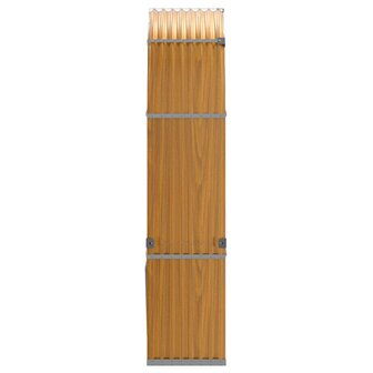 Haardhoutopslag 120x45x210 cm gegalvaniseerd staal lichtbruin 5
