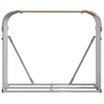 Haardhoutopslag 120x45x100 cm gegalvaniseerd staal lichtbruin 4