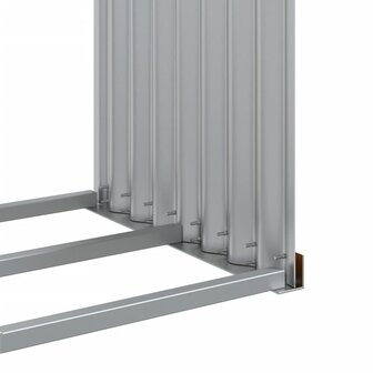Haardhoutopslag 120x45x100 cm gegalvaniseerd staal lichtbruin 8
