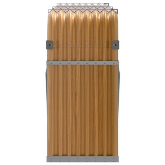 Haardhoutopslag 180x45x100 cm gegalvaniseerd staal lichtbruin 5