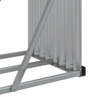 Haardhoutopslag 180x45x100 cm gegalvaniseerd staal lichtbruin 8
