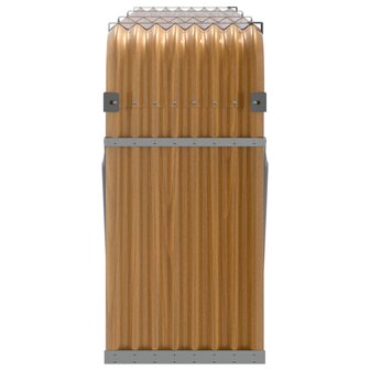Haardhoutopslag 234x45x100 cm gegalvaniseerd staal lichtbruin 5