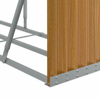 Haardhoutopslag 234x45x100 cm gegalvaniseerd staal lichtbruin 7