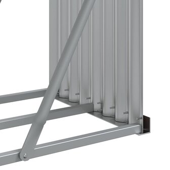 Haardhoutopslag 234x45x100 cm gegalvaniseerd staal lichtbruin 8