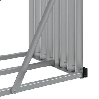 Haardhoutopslag 300x45x100 cm gegalvaniseerd staal lichtbruin 8